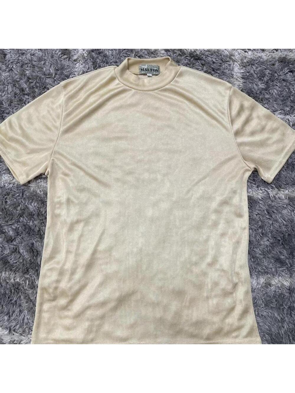 Men's Cream and Tan Tshirt